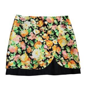L'Atiste by Amy Womens Mini Skirt Size M Juniors Floral Tulip Lined